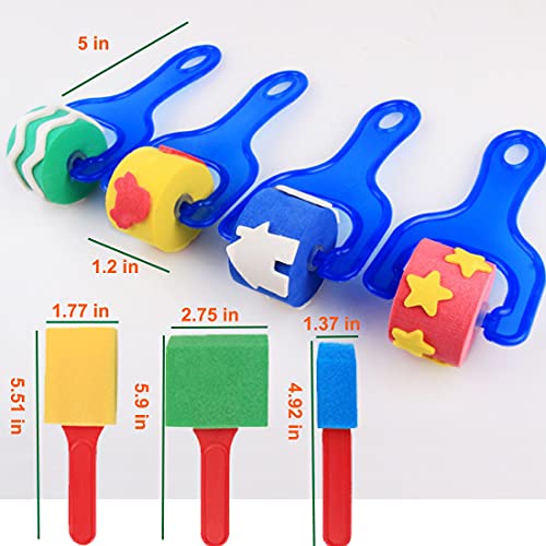 Kids Paint Sponges,Paint Sponges For Kids,Early Learning Kids Toddlers Paint Brushes Sponge Stamps Foam Art Craft Drawing Tools (30 Pack). #TOP3