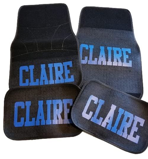 Women Teen Monogrammed Personalized 4 mats front and back Carpet Universal Fit Car SUV Truck Floor Mats