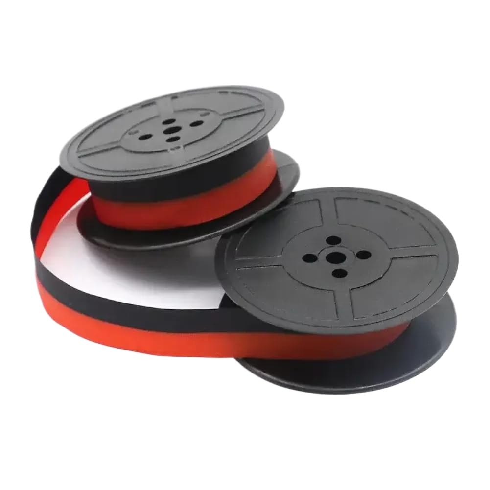 Ruban pour Machine à écrire GR9, Double Bobine Rouge et Noir, Compatible avec Les Fournitures d'imprimante Hero, 5 pièces