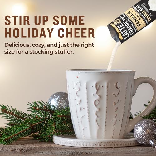 Image of The Frozen Bean Vanilla Bean Frappe & Latte Instant Mix (20 Sticks), Made with Arabica Coffee, Double Shot Caffeine, Low Sugar & Premium Ingredients, Hot, Iced, or Blended Drinks