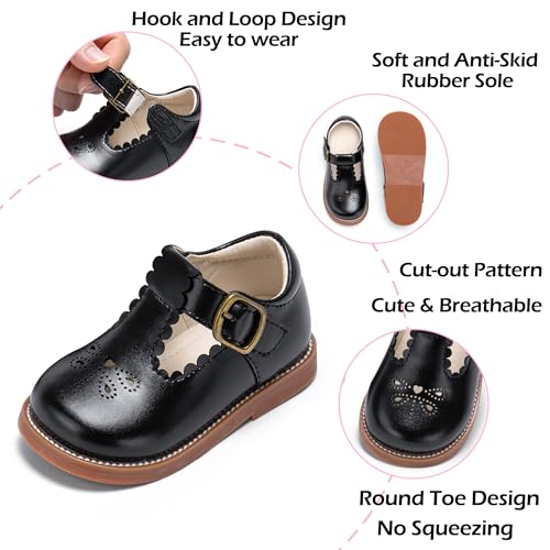 Image of PHIRAMIN Toddler Girl Mary Jane Dress Shoes-Little Girl School Uniform Shoes for Wedding Party