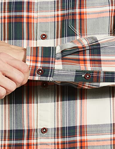 Image of THE INDIAN GARAGE CO Men Slim Fit Checkered Full Sleeves Cutaway Collar Cotton Casual Shirt