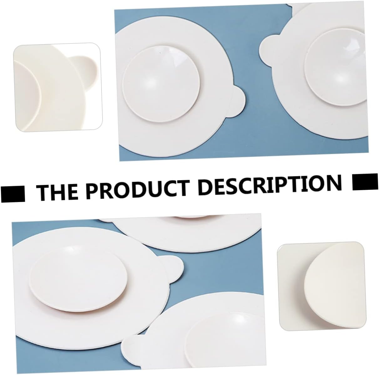 3Pcs Flexible Suction Bowl Mats Food Grade Silicone Pads for Independent Eating Easy Cleanup and Table Protection