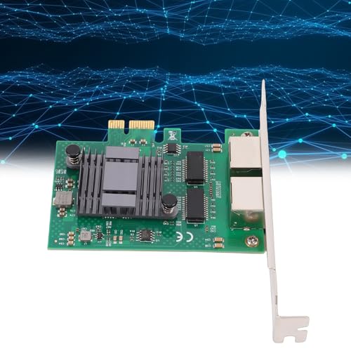 Gigabit Ethernet Network Adapter Card, Dual Port PCI Express Network Card con modo de ahorro de energía y sincronización precisa de tiempo, para máquinas de control de servidores miniatura 3