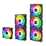 upHere 120mm/240MM/360MM Quiet Edition High Airflow Colorful LED Computer Case Fan,Hydraulic...