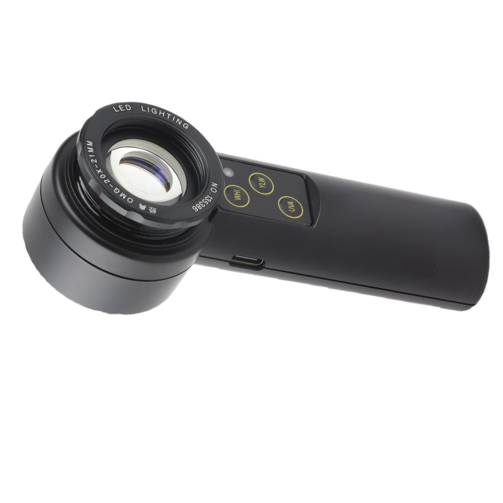 Fabater Lupa de Bolsillo LED con Luz para Reparación de Relojes, Inspección de Joyas y Monedas, Lupa Monocular Portátil con Iluminación Brillante para Tareas Detalladas (20x)