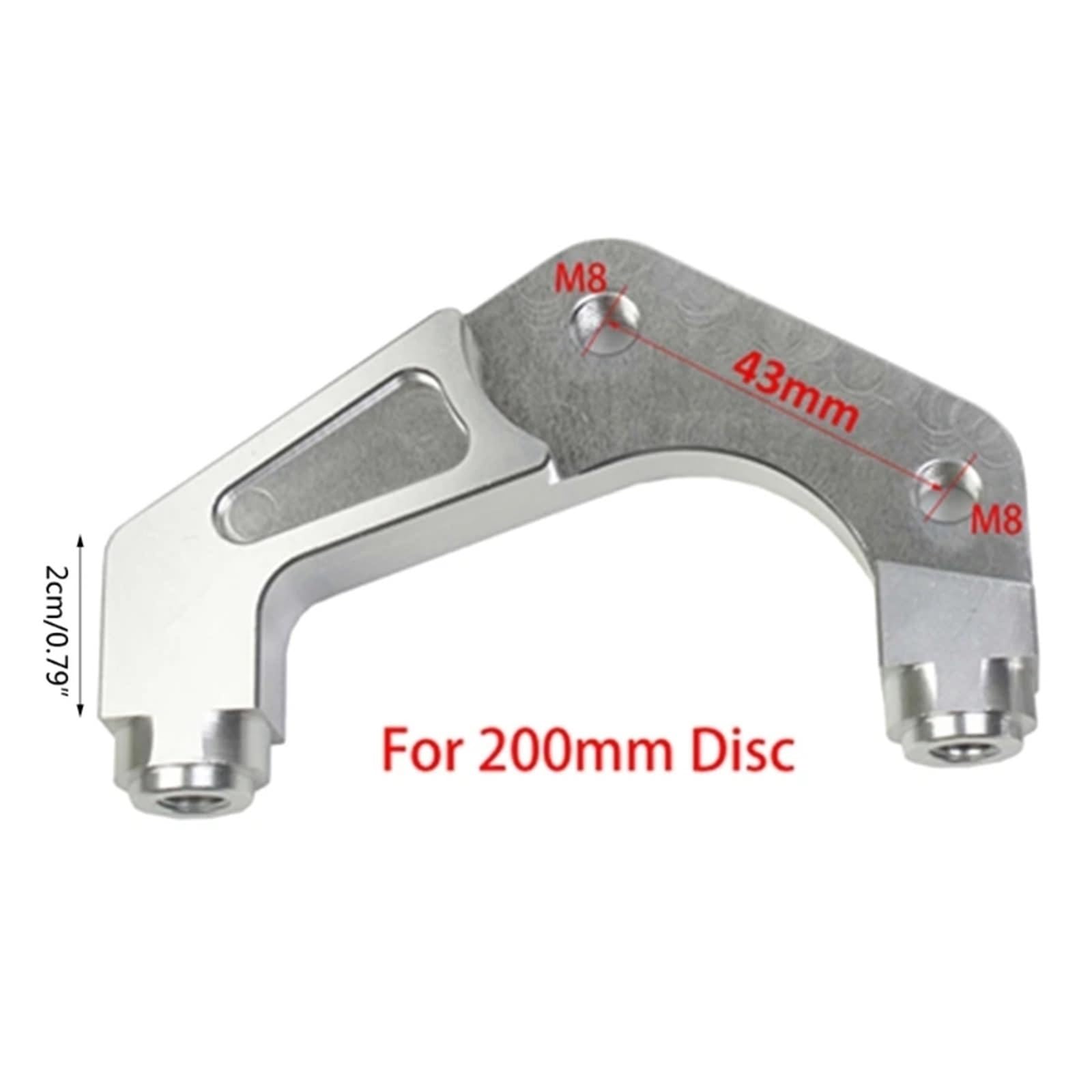 Pinzas de pistones de freno Soporte de pinza de montaje radial para motocicleta, compatible con freno de disco Jog Force Rpm Adelin Adl01 de 200/220 mm.(H7BD3TT304923-R-22)