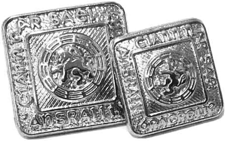 Silver Scottish Kilt Buttons, Square Shape, for Argyle Prince Charlie Kilt Jacket, Pack of 6, 10 and 20 (10, Small)