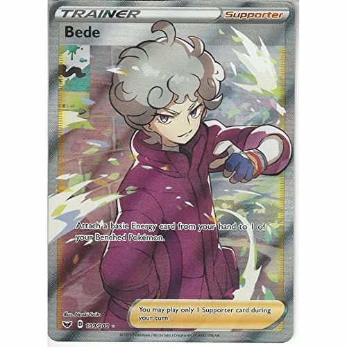 bede pokemon card 199/202 Full Art (Sword & Shield) + TitanCards® Toploader Jeux et Jouets PCA Grade:PCA 9 Weezing - Plasma Storm Tag Team Powers Collection