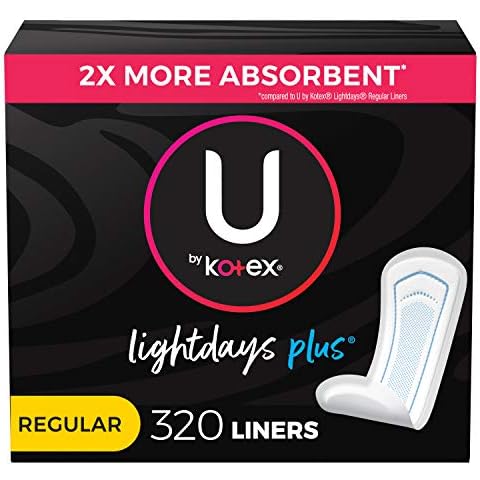 U by Kotex Curves Regular Liners, Unscented, 40 Count (Pack of 8) Cover