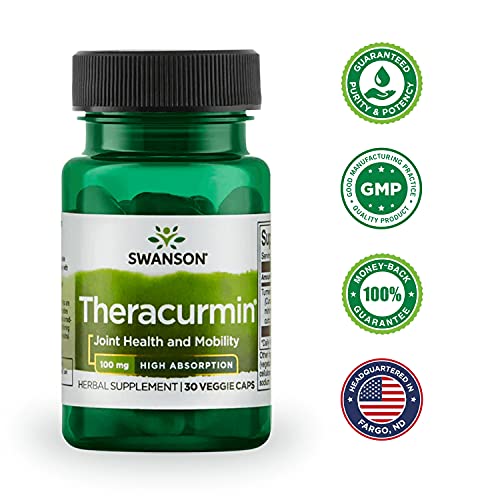 Swanson Theracurmin - Herbal Supplement Supporting Joint Health & Mobility - Formulated For High Absorption - (30 Capsules, 100Mg Each) #TOP6