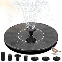 PQETBV Fontana Solare, Fontana Pompa Solare da Giardino, Pompa Solare per Laghetto con 7 Effetti Ugelli per Uccelli, Acquario, Stagno o Decorazione del Giardino