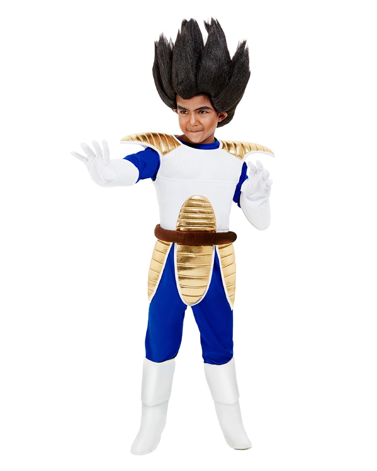 Funidelia | Kids Vegeta Costume Dragon Ball for boy Manga, Saiyan, Cartoons - Costume for kids accessory fancy dress & props for Halloween, carnival & parties - Blue