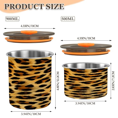 Envase hermético de acero inoxidable estampado animal 17oz miniatura 2
