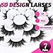Veleasha Lashes 5D Faux Mink Lashes Volume False Eyelashes Handmade Fluffy Eye Lashes Fake Lashes Eyelashes 7 Pairs Luxurious Fake Eyelashes Pack (5D15)