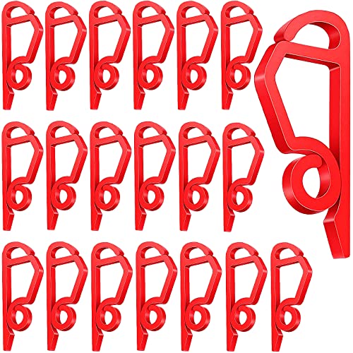 PiPaFox 100 Stück Weihnachtslicht-Clips für den Außenbereich, Dachrinnenhaken, Urlaub, Licht-Clips, wetterfest, Kunststoff, für Urlaub, Party, Licht, Dekoration, Zubehör (rot) Cover