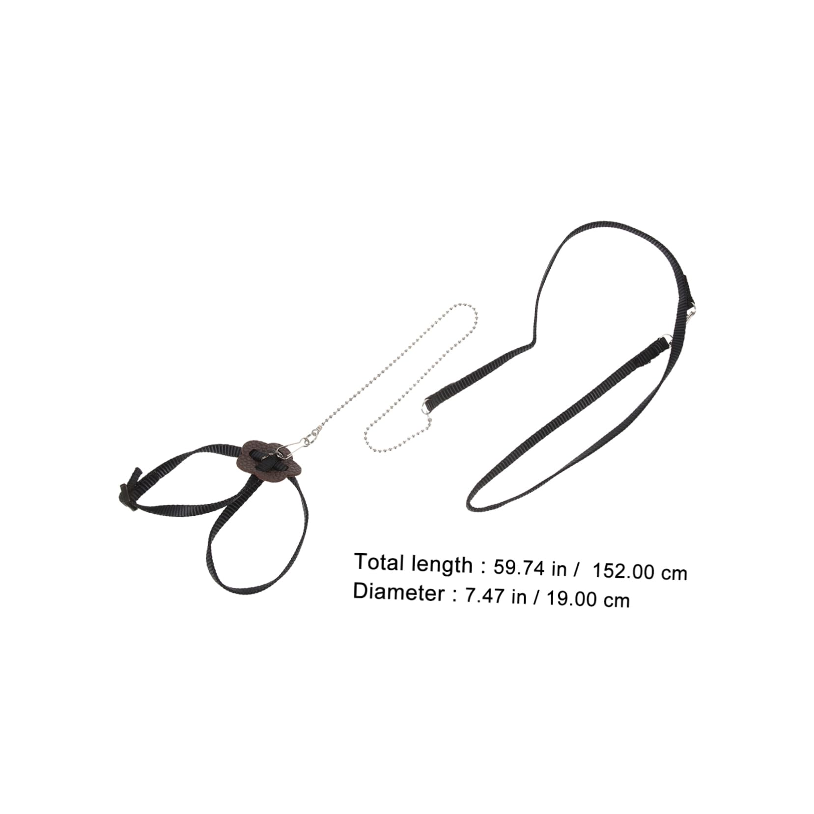 HEMOTON Adjustable Turtle Leash Harness for Pets Black Faux Traction Rope for Turtles Lizards and Reptiles for Outdoor Walking and Training