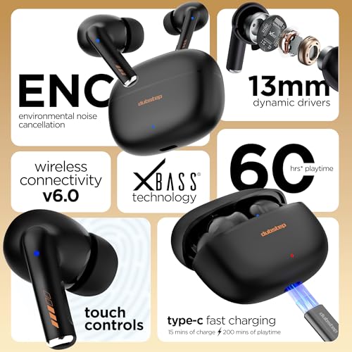 Dubstep Buzz X11 Wireless Earbuds, Phantom Black - Image 5