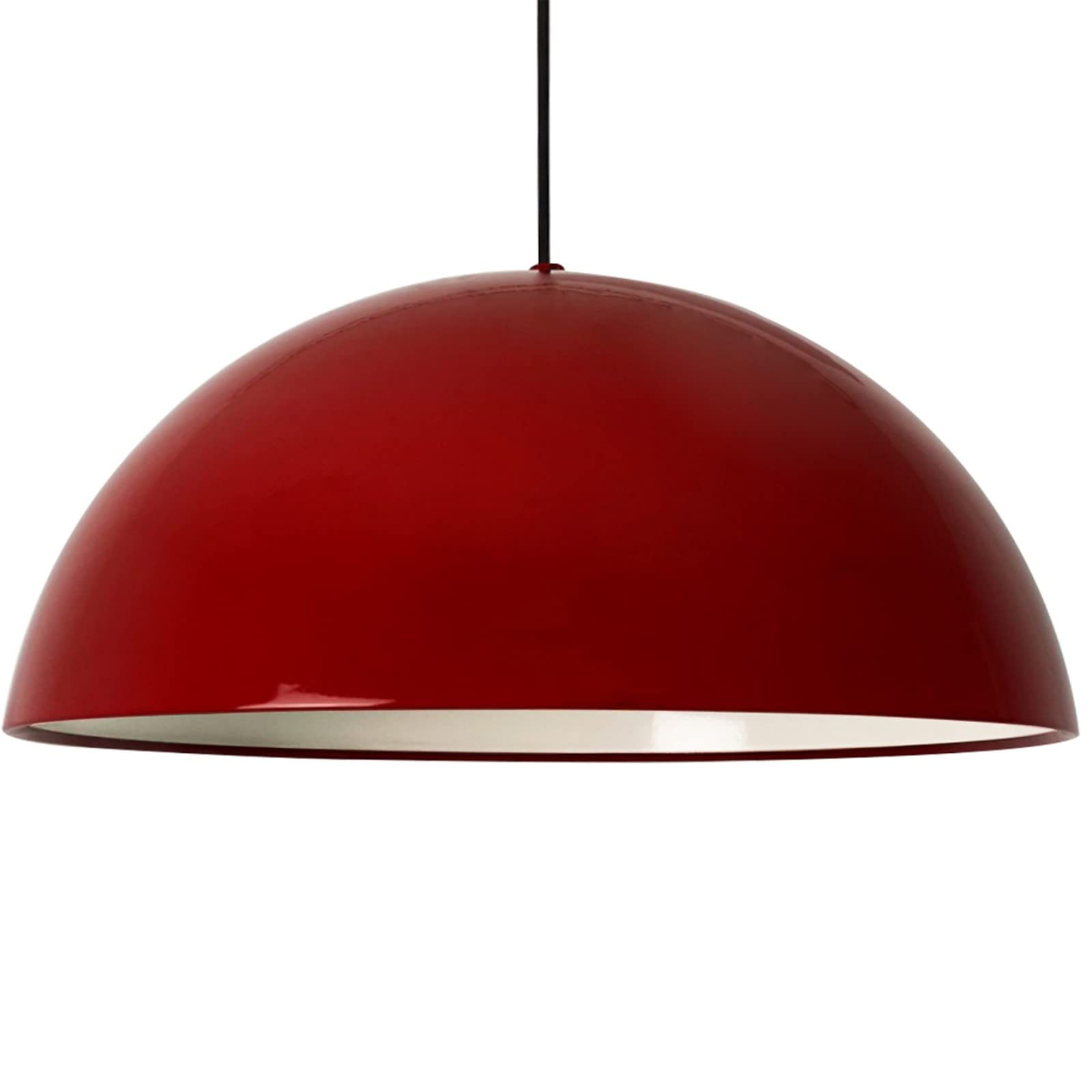 bamyum Lámpara Colgante | Lipeo | Mesa de Comedor Cocina Metal Ø50 cm E27 Lámpara de Comedor Lámpara de Techo Sala de Estar Lámpara de Cocina Vintage - Rojo