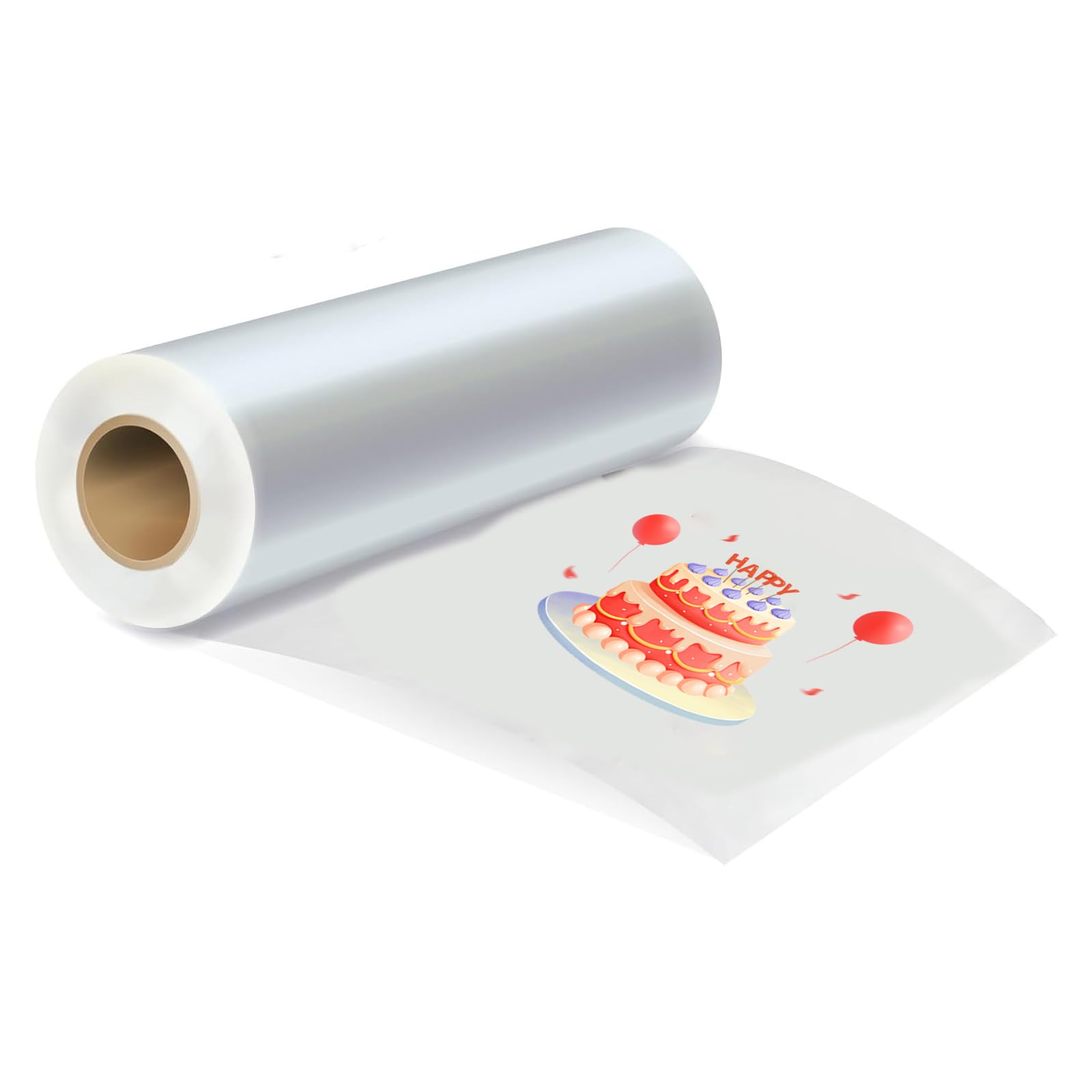 Rouleau de feuilles de transfert DTF, 33 cm x 100 m Papier transfert PET mat pré-traité, directement sur film pour tous les imprimantes de sublimation et DTF, pour sacs, T-shirts, textile