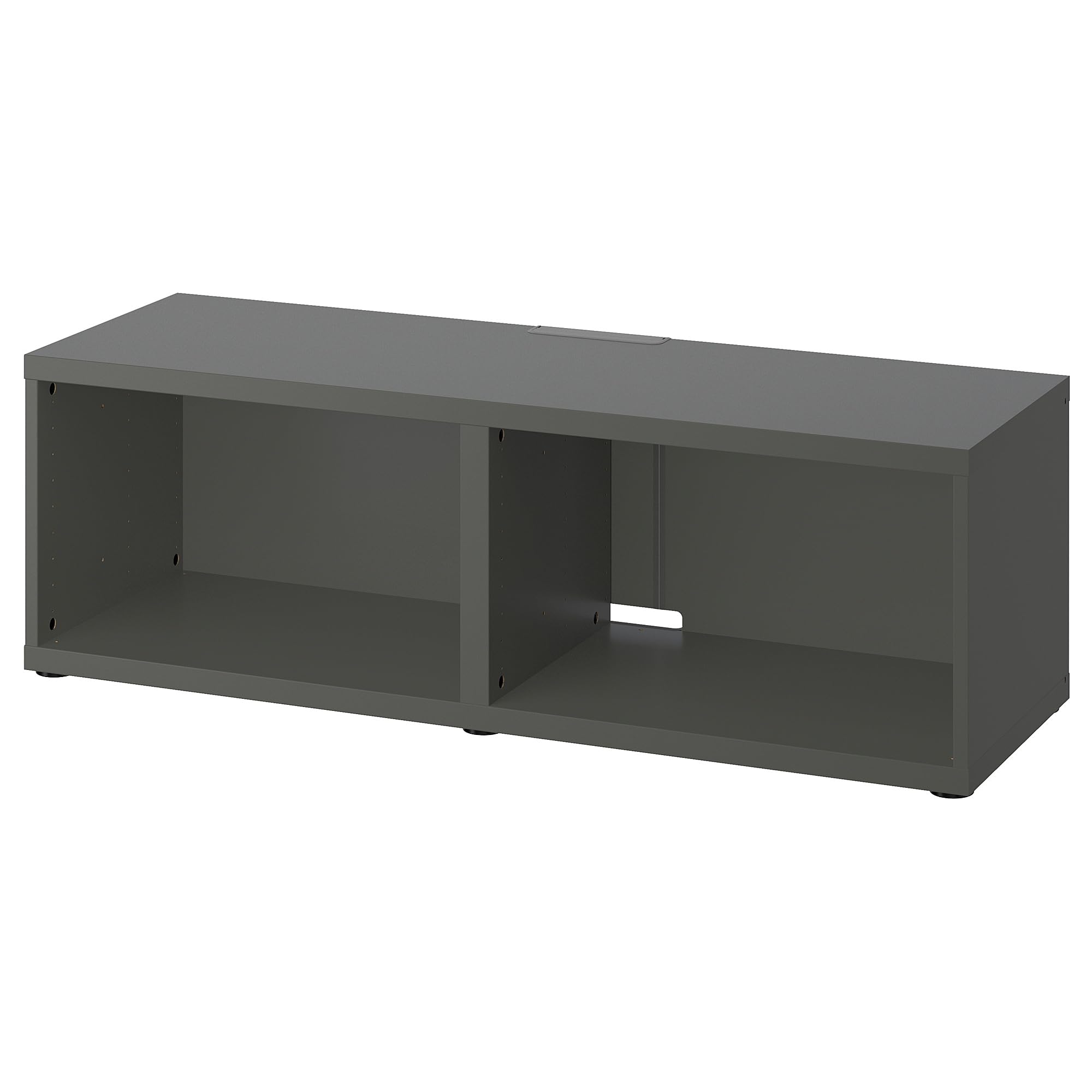 Meuble TV gris foncé 120x40x38 cm ProTuning BESTÅ pour des soirées cinéma cosy