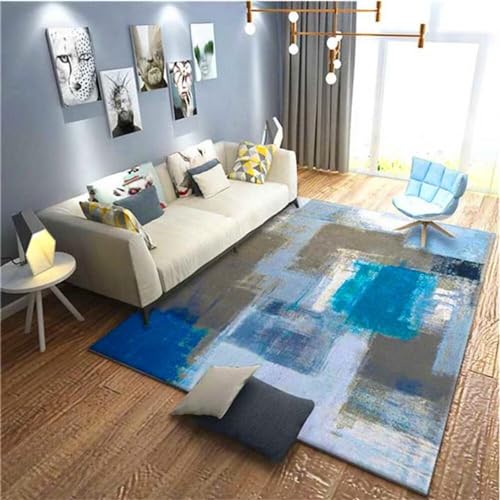 Tapis de salon design encre 140x200cm pour decoration chambre ado fille - 2