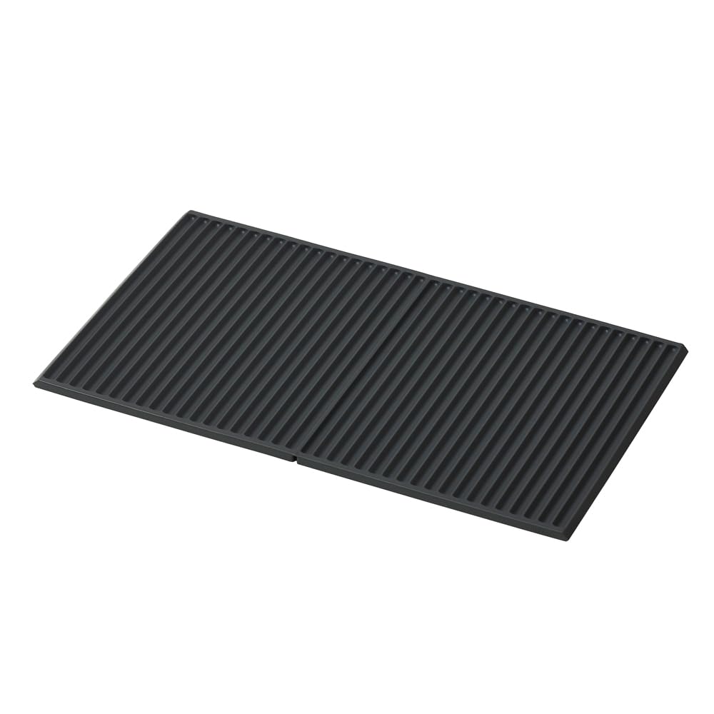 IdeacoCollapsing Silicone Mat W 15.7 x D 9.8 x H 0.2 inches (40 x 25 x 0.7 cm) Kitchen Drainers Sculpture Mat D Off Black (Kitchen Drainer Sculpture Mat D Off Black)