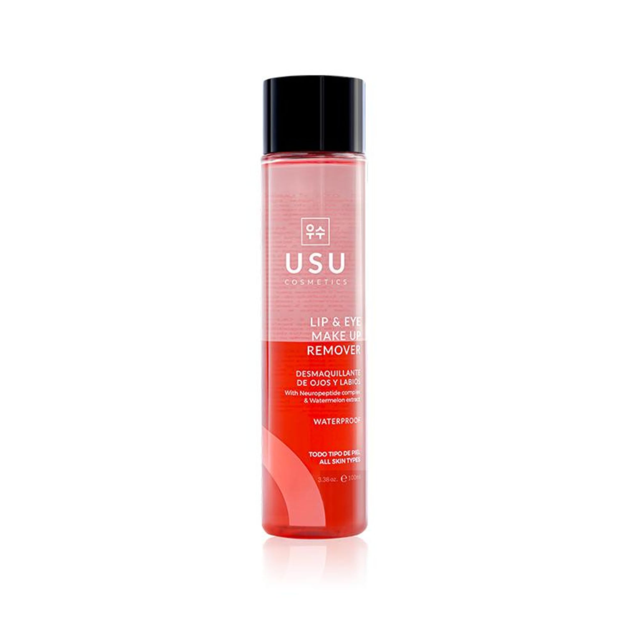 Desmaquillante de Ojos y Labios - 100 ml - Ayuda a Retirar el Maquillaje Resistente - Aporta Hidratación y Calma - Formulado con Neuropéptidos y Raíz de Peonia - Todo Tipo de Pieles - USU Cosmetics