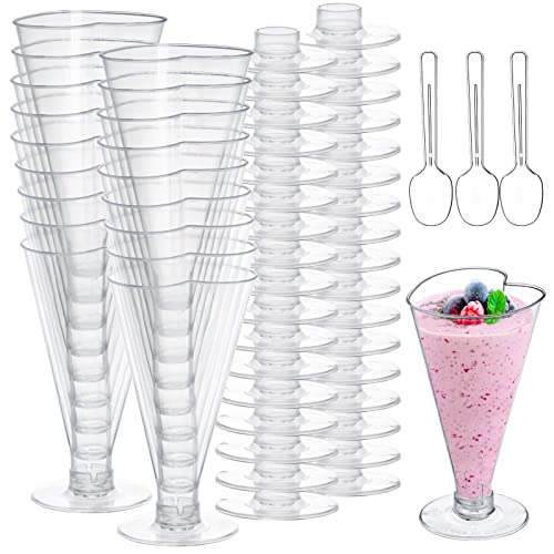 Save 50% on Foraineam 80-Pack Clear Dessert Cups with Spoons