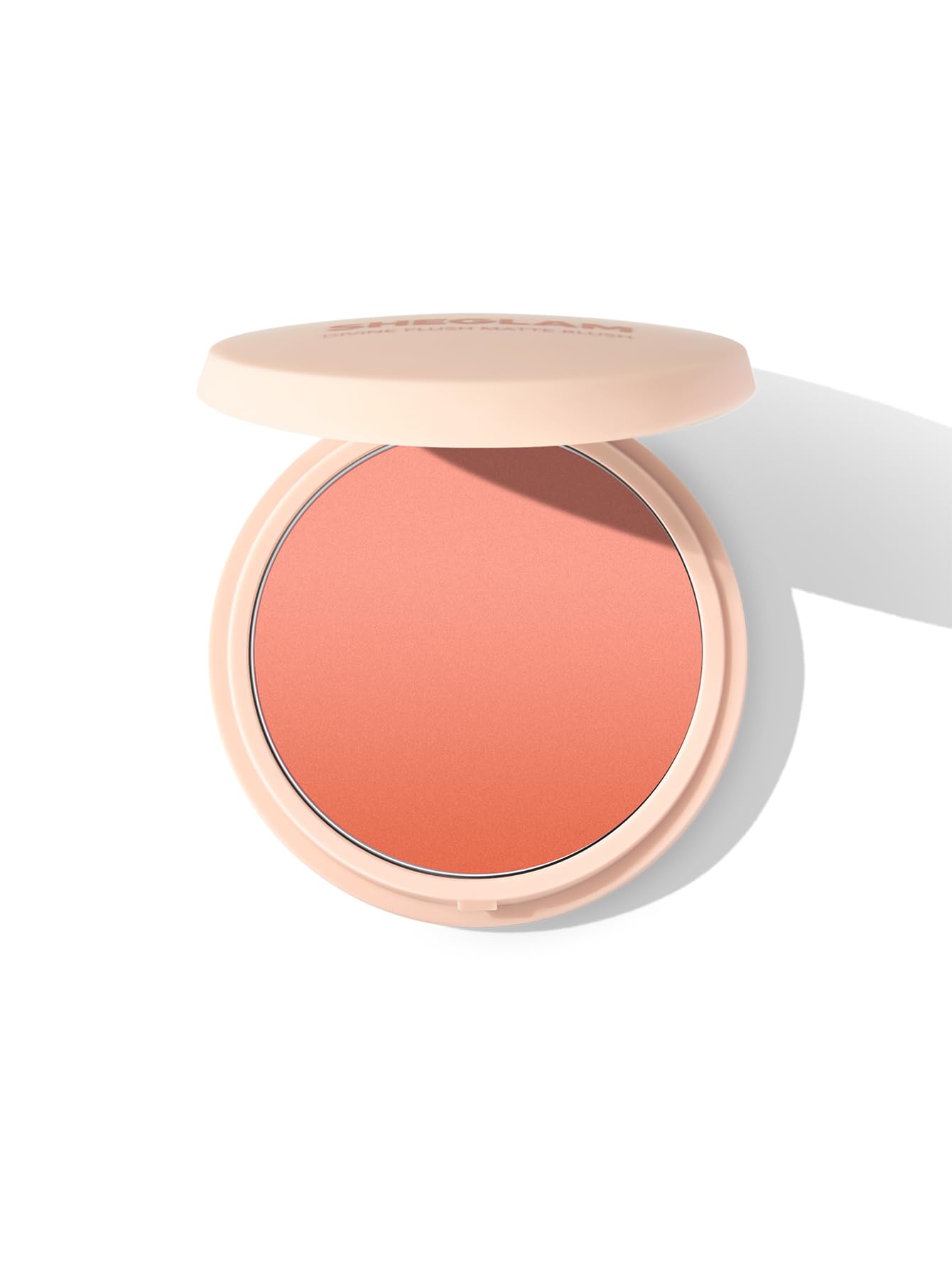 Divine Flush Matte Blush Powder - Highly Pigmented, Non-Fading, Long Lasting, Glowing, Lightweight Natural Face Makeup - Tangerine