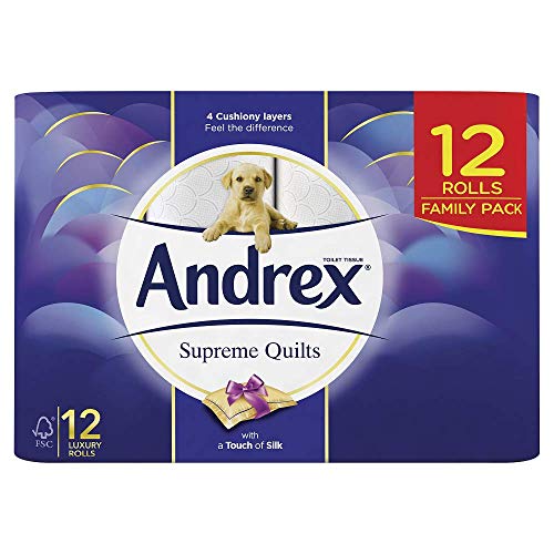 Andrex Supreme Quilts Toilet Roll 12 Rolls, 4-Ply