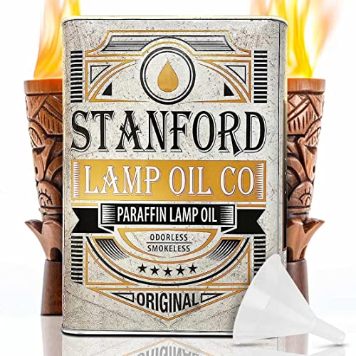 Stanford - Premium Lamp Oil - 4 Liters - Clear Paraffin, Smokeless & Odorless, Ideal for Indoor and Outdoor Use