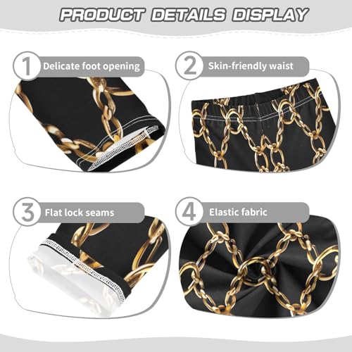 Toddler Girls Leggings Printed Yoga Pants Leggings Golden Chains for Kids3
