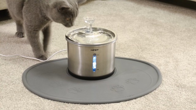 Amazon | NPET ペット自動給水器 WF210 ステンレス製 蛇口式 1.5L 猫
