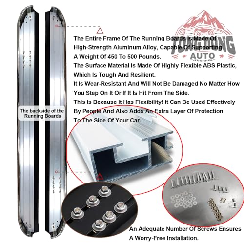 Estribos laterales para Ford Edge 2015-2024, 2 piezas miniatura 7