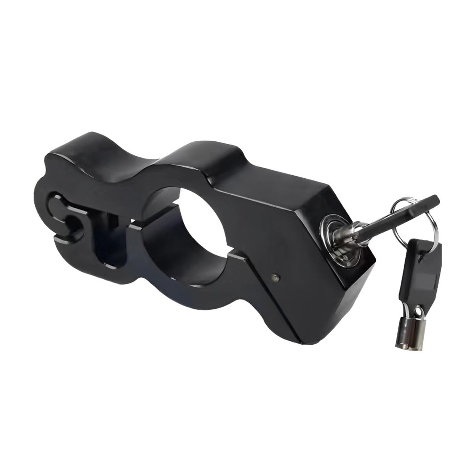 Motorcycle Handlebar Lock Motorcycle Handlebar Anti Theft Lock Aluminum Alloy for Outdoor Parking Motorbike Lock Security(Cds3-Black)