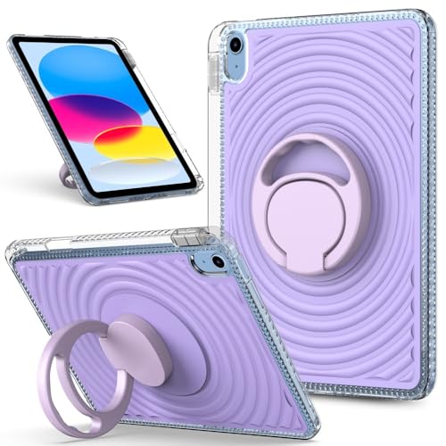 Coque silicone iPad Pro 11 2020 violette antichoc avec support vidéo ajustable