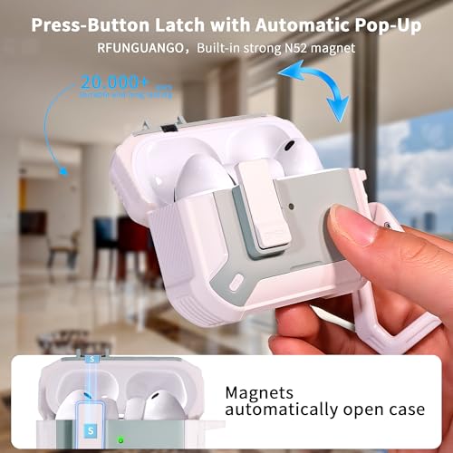 Image of AirPods Pro 3 Case with Safety Lock Phone Stand Magsafe, Mint Green