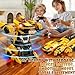 Ufilni Kids Toys Dinosaur Transform Rc Cars, 2.4Ghz Remote Control Car Transforming Robot with Flashing Light, 360° Rotation One Button Deformation Car Toy Gifts for Boys Age 4-7 8-12