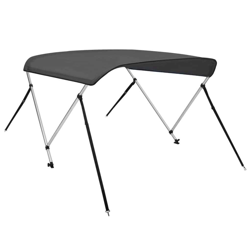 2-Bow Bimini Top Antracite, 180 x 130 x 110 cm | 100% poliestere con rivestimento in poliuretano, telaio in alluminio anodizzato, raccordi in acciaio inox 316