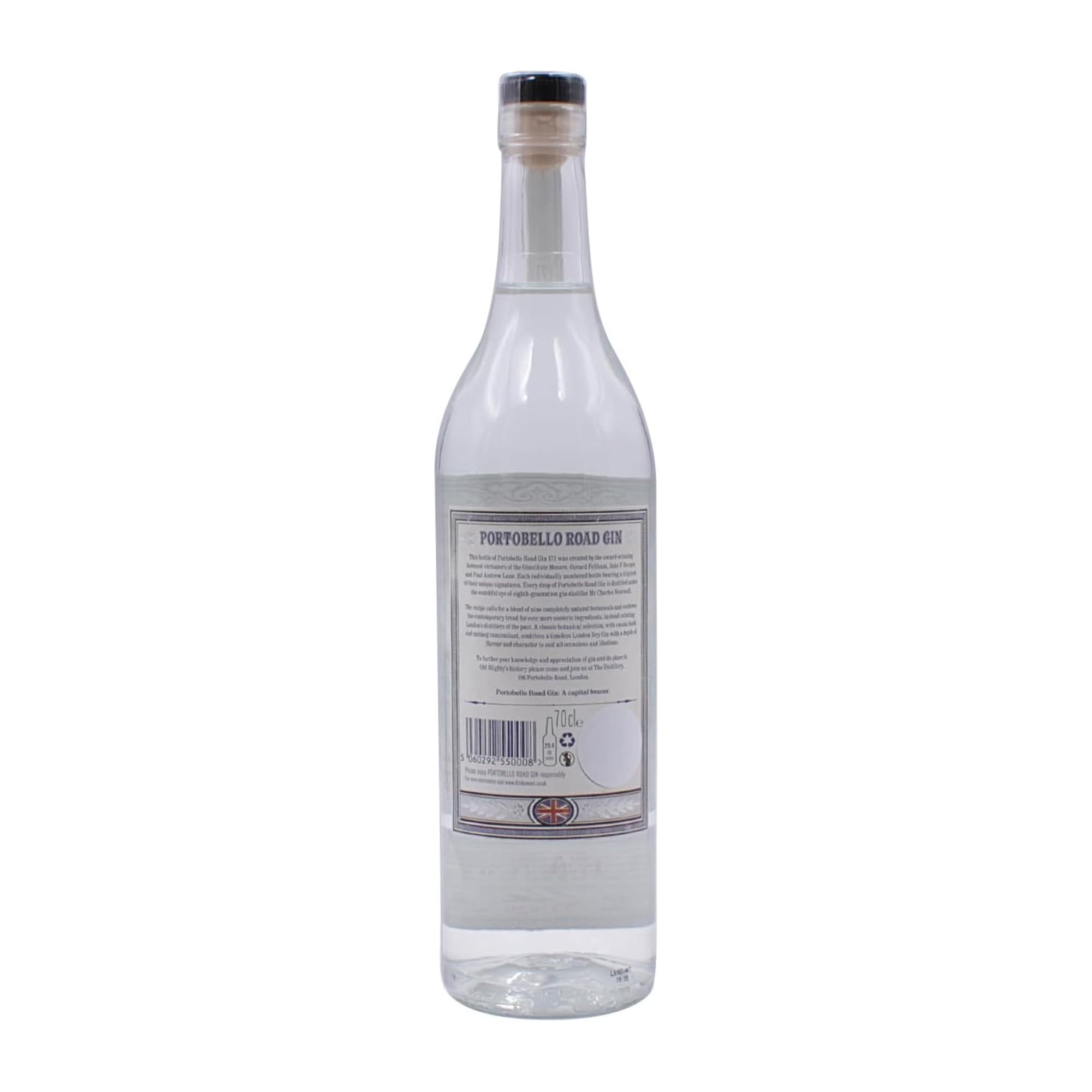 Ginebra Portobello Road No. 171 – Destilación Artesanal con 9 Botánicos – 70 ml – Ginebra Clásica con Perfil Cítrico y Especiado – 42% Vol