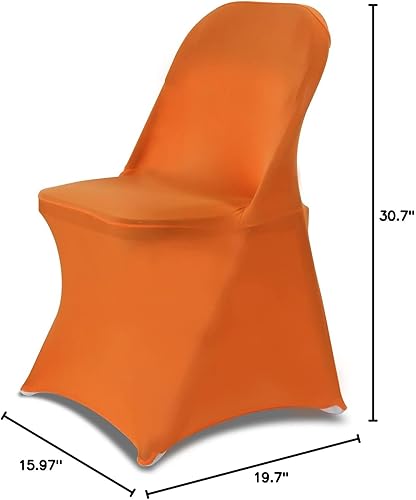 Vista 74 de HAINARverS Fundas para sillas plegables de elastano elástico, 30 unidades, protector universal para sillas para bodas, fiestas, banquetes