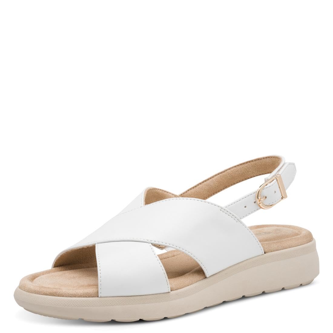 Tamaris Women’s sandal with wedge heel white 8 UK