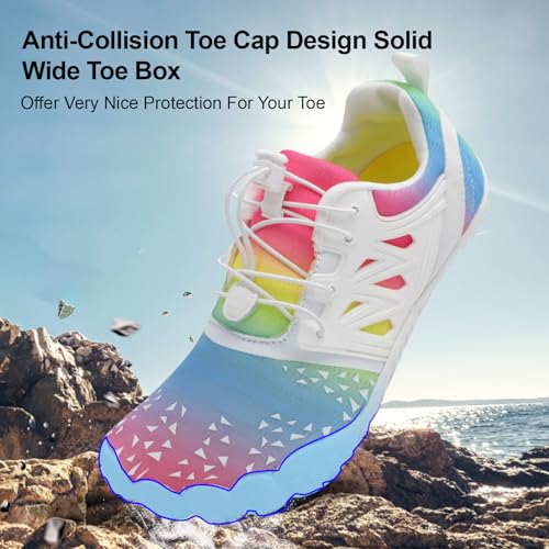 Image of XIHALOOK Athletic Hiking Water Shoes Womens Mens Quick Dry Barefoot for Beach Walking Kayaking Surfing Training