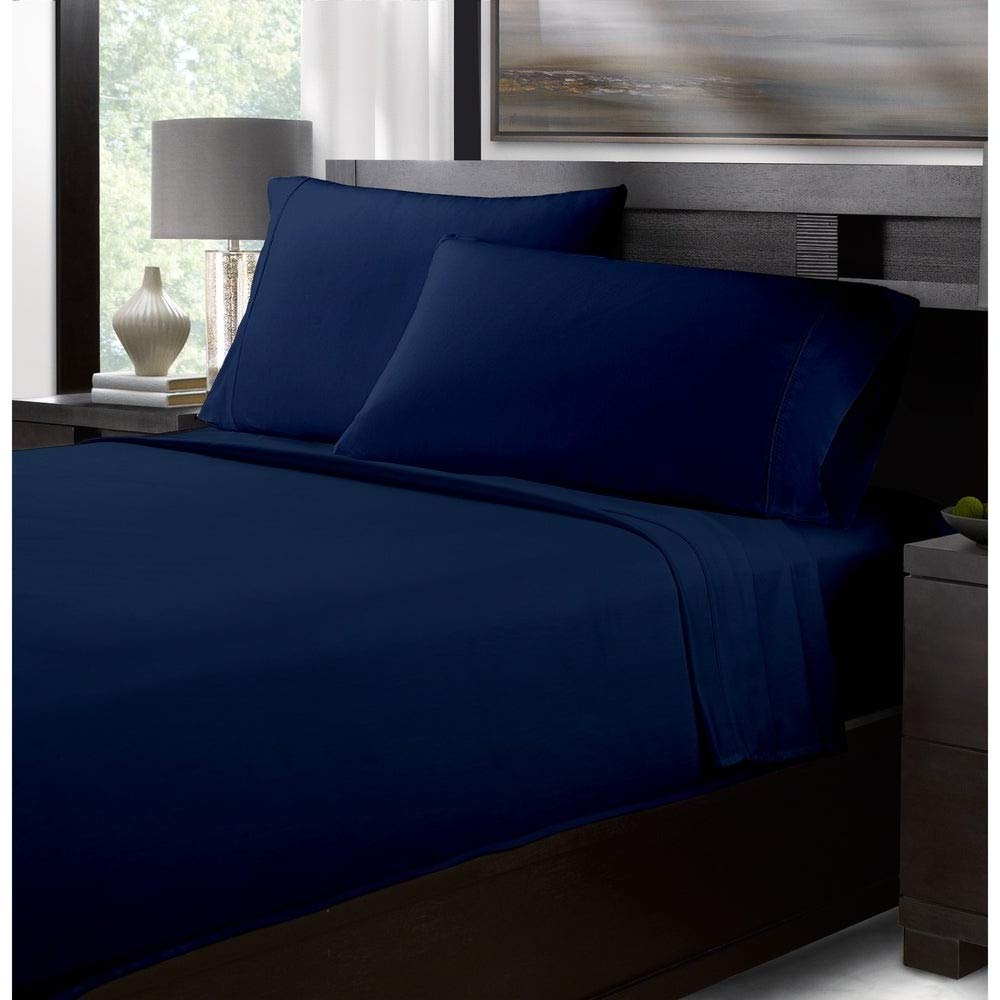 Luxurious Hotel 1200 Thread Count 100 Cotton Sateen Sheets Queen Size Set - 4 Piece Premium Ultra Soft