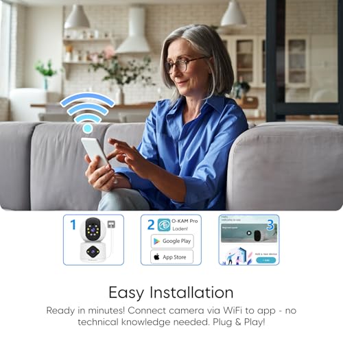Image of VSTARCAM 2K+2K Cameras for Home Security Indoor, Dual Cameras, 360 Pan-Tilt, Color Night Vision, Motion Detection, Real-time Alerts, 2-Way Audio, Works with Alexa,Cloud & SD Card Storage(up to 256GB)