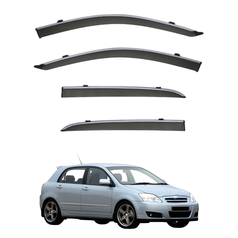 Qoemrhelt Normal 4Pc Set In-Channel Wind Deflectors, For Toyota Corolla Hatchback (E120) 2002–2006 Window Visors Rain Guards Vent Visors Rain & Sun Protection,Car Accessories
