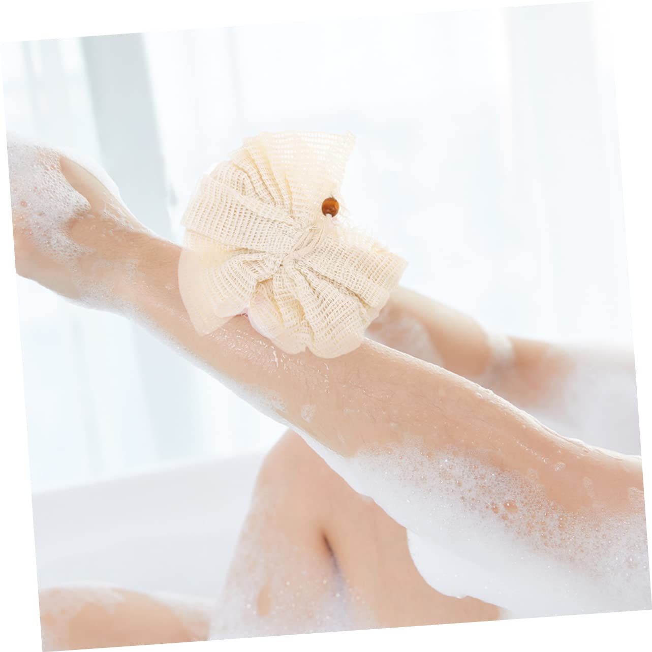 OUNONA 4Pcs Exfoliating Shower Bath Balls Durable Portable Body Scrubbers for Deep Cleansing and Skin Exfoliation Soft and Gentle for Sensitive Skin Bath Cleaning Supplies