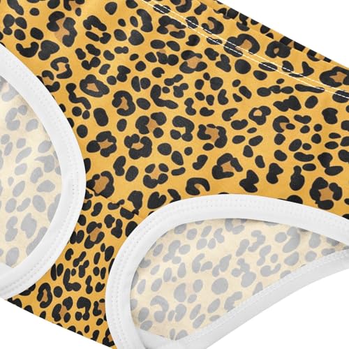 Animal Toddler Underwear Floral 2t Cotton Girl Panties Cute Leopard Print Yellow Briefs Undies Kids4
