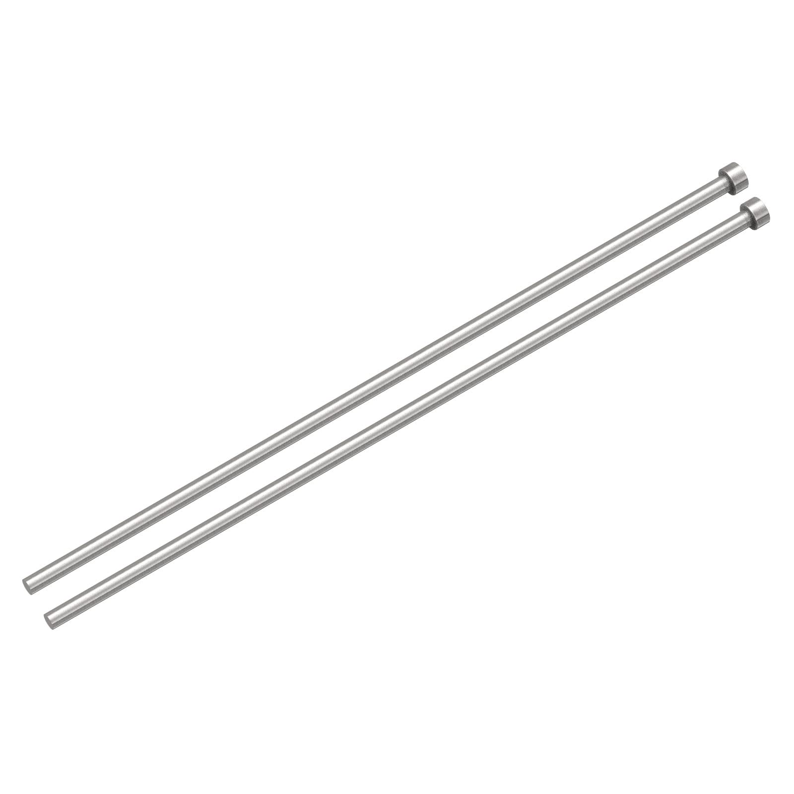 sourcing map Straight Ejector Pins, 6.5mm (1/4") Dia. 65Mn Steel Round Tip Punch 300mm (12") Long for Mechanical Maintenance 2Pcs